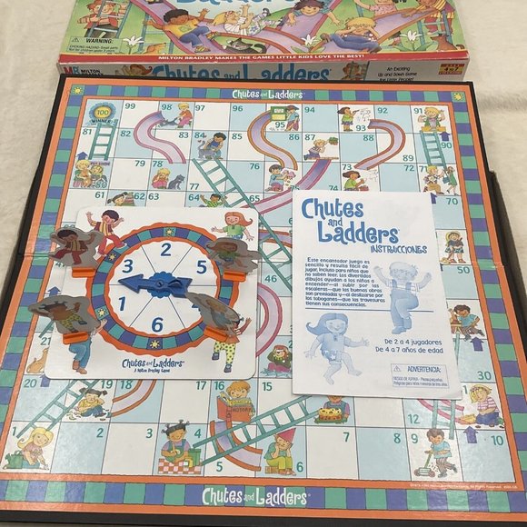 Vintage 1997 Chutes and Ladders Board Game 100% Complete Spanish Instructions - Picture 3 of 7